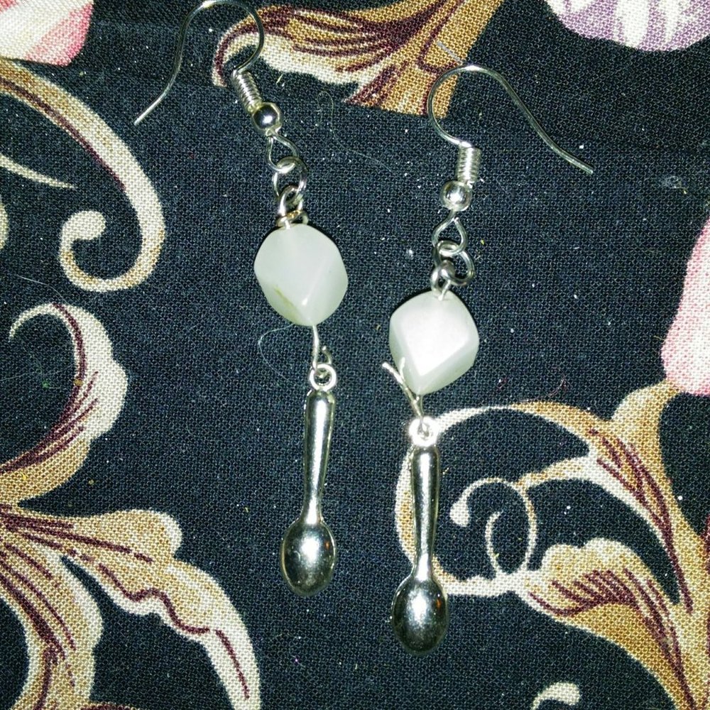 🌞   🌞 Handmade Silver Spoon Drop Earrings